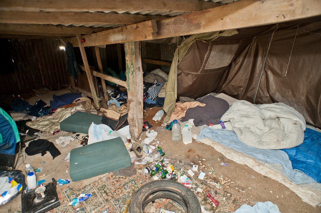 Abandoned Migrant Workers Camp in Wisbech, Cambridgeshire.