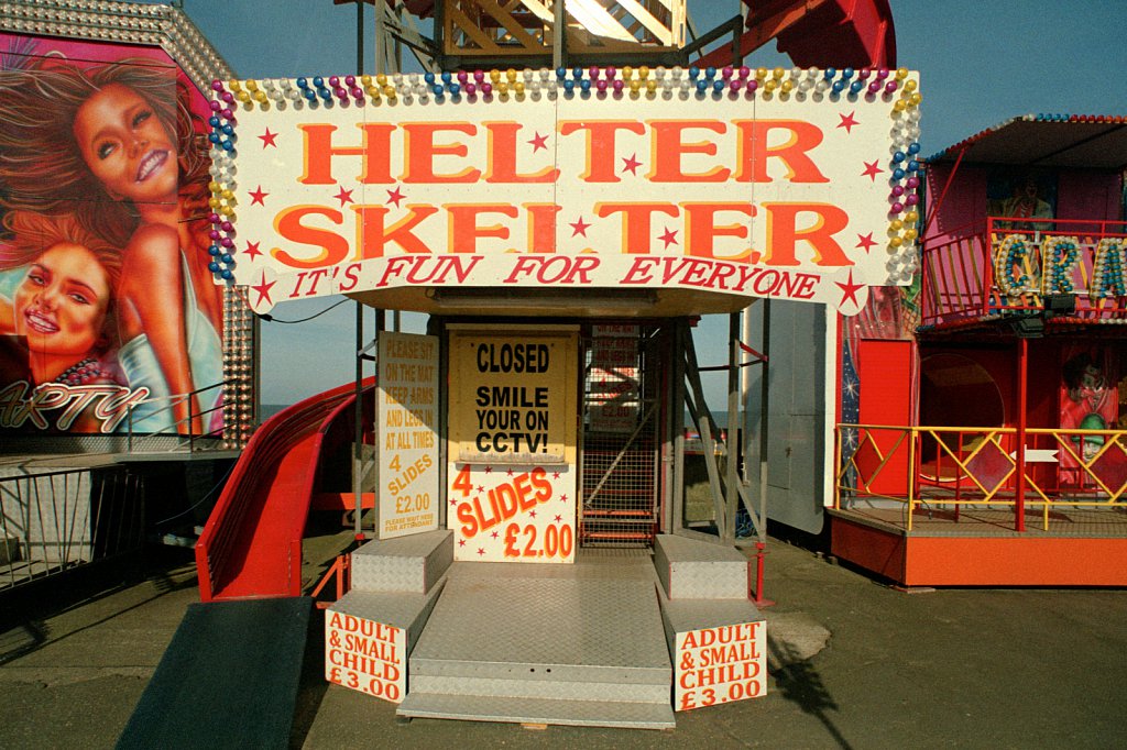 Fairground signage from travelling fairgrounds.