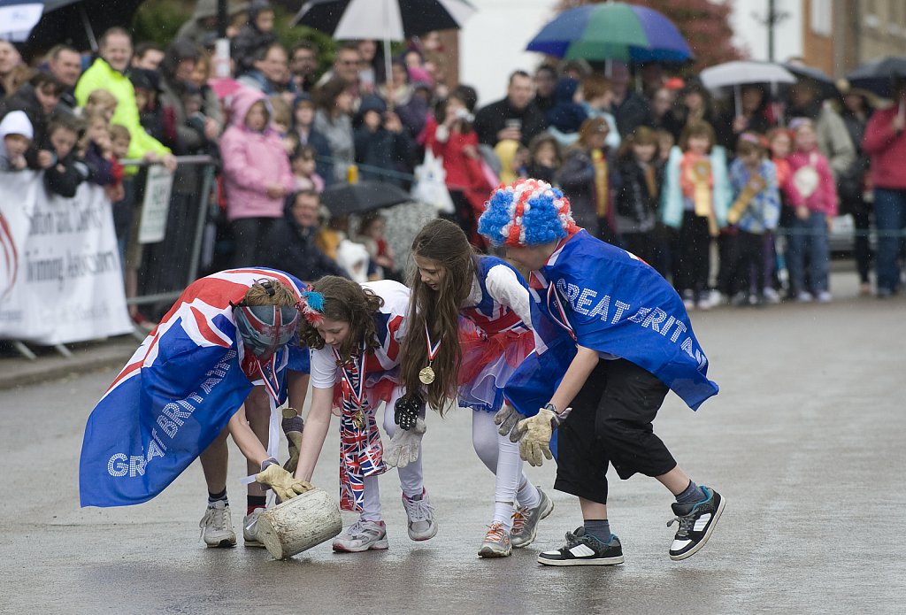 Cheese rolling in Stilton, Cambridgeshire