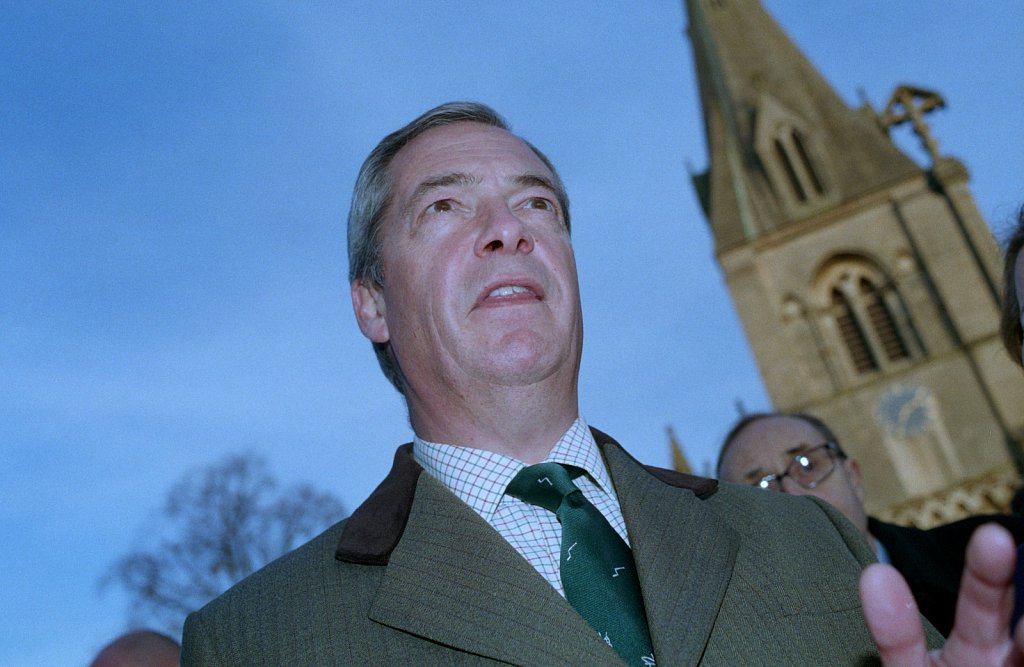Nigel Farage  campaigning at the Sleaford & North Hykeham by election