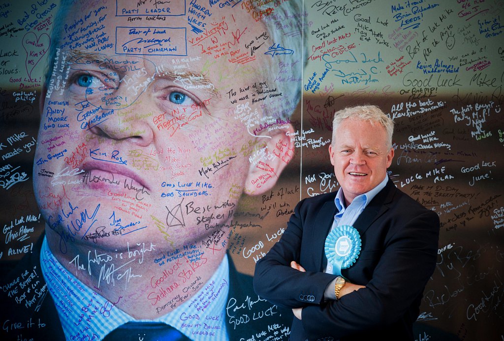 Campaigning in Peterborough with Mike Greene of the Brexit Party