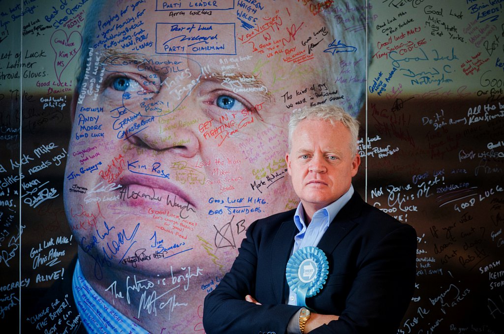 Campaigning in Peterborough with Mike Greene of the Brexit Party