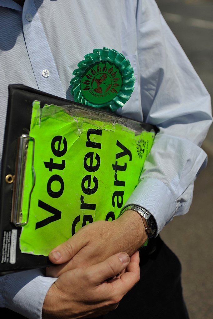 The Green Party campaigning in Norwich