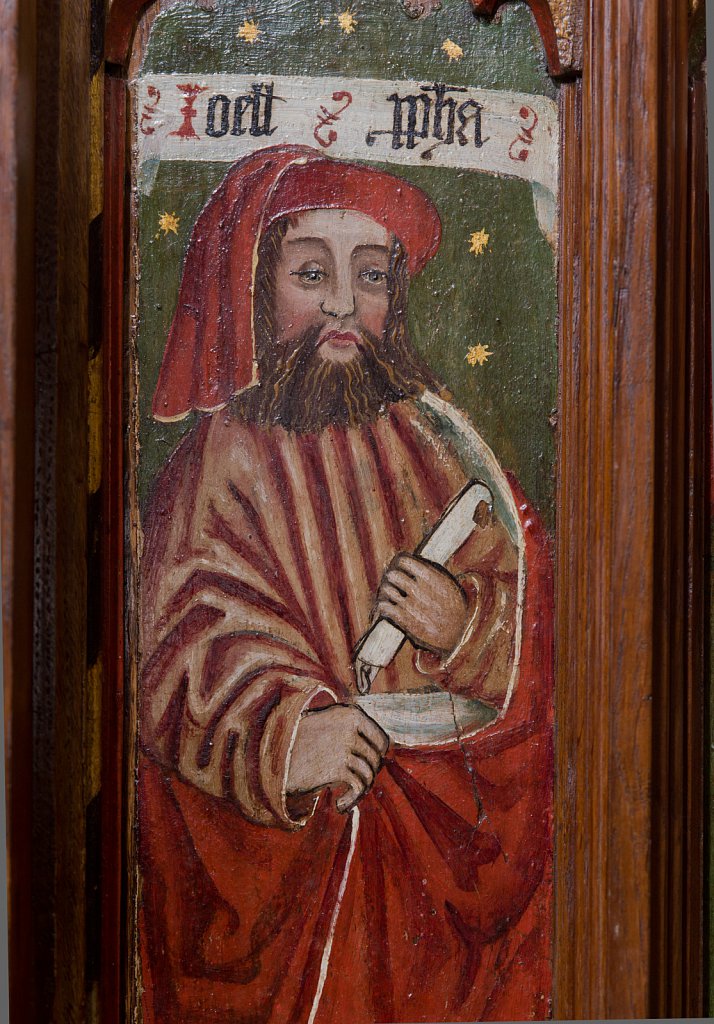 The rood screens at St Nicholas's church, Bedfield, Suffolk.