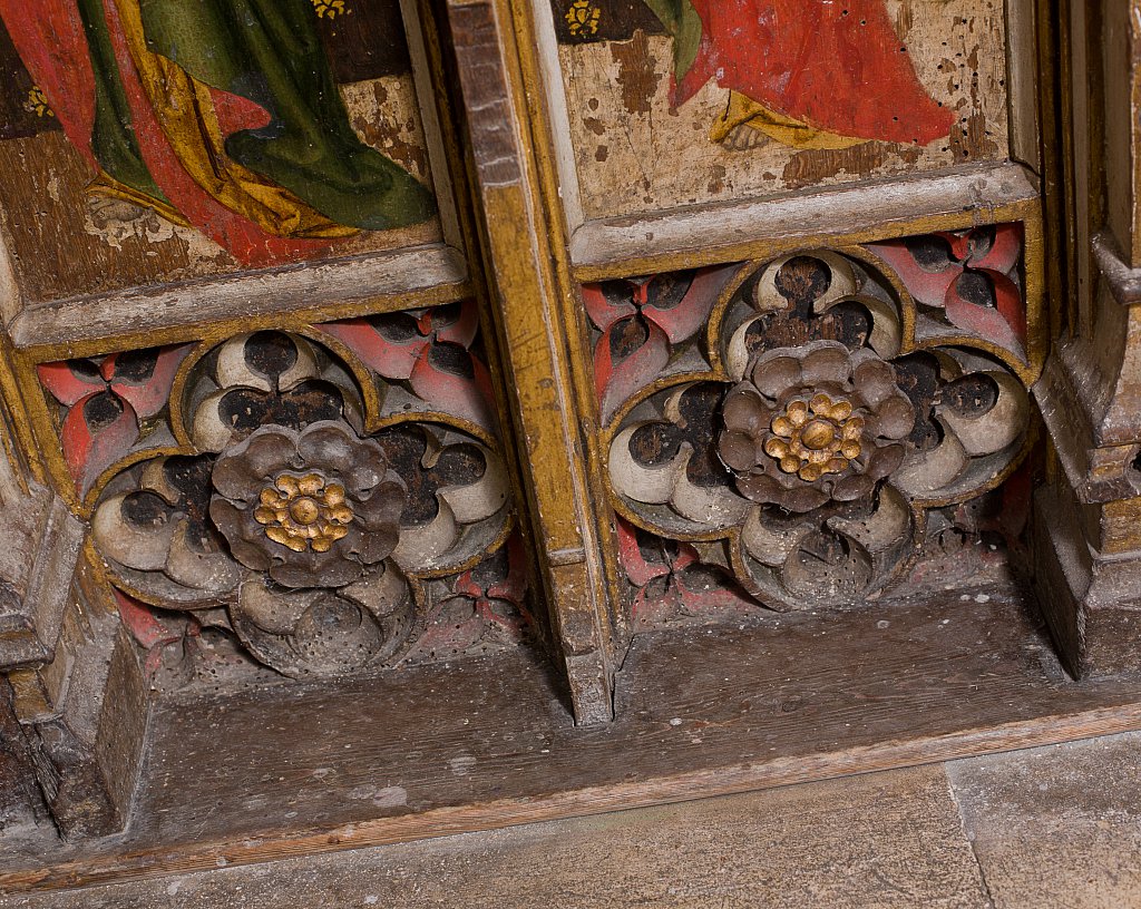  The rood screens and detail at All Saints Church, Marsham,Norfolk.