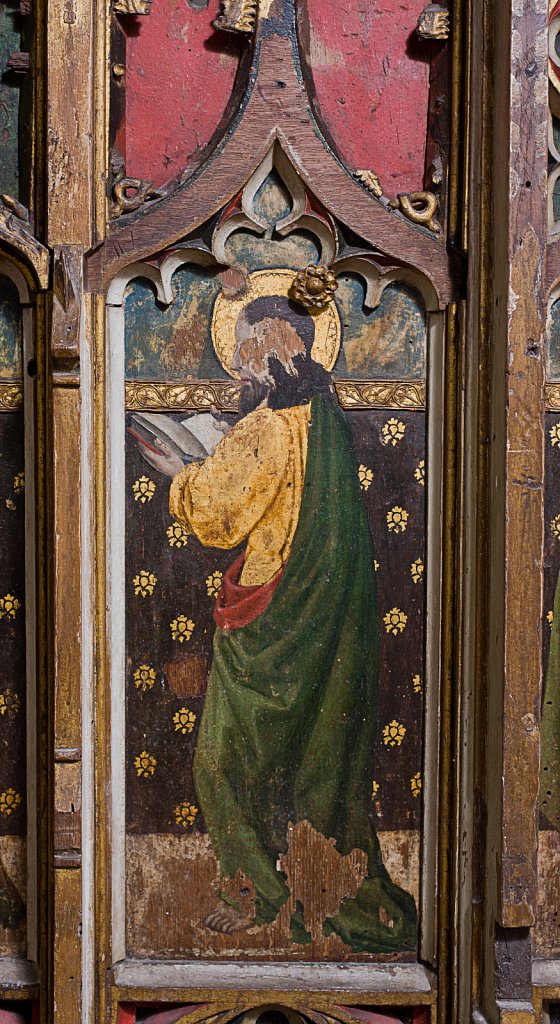  The rood screens and detail at All Saints Church, Marsham,Norfolk.