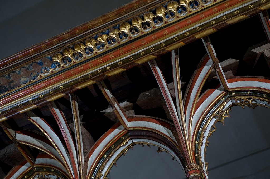  The rood screen and detail at St Michael, Barton Turf, Norfolk.