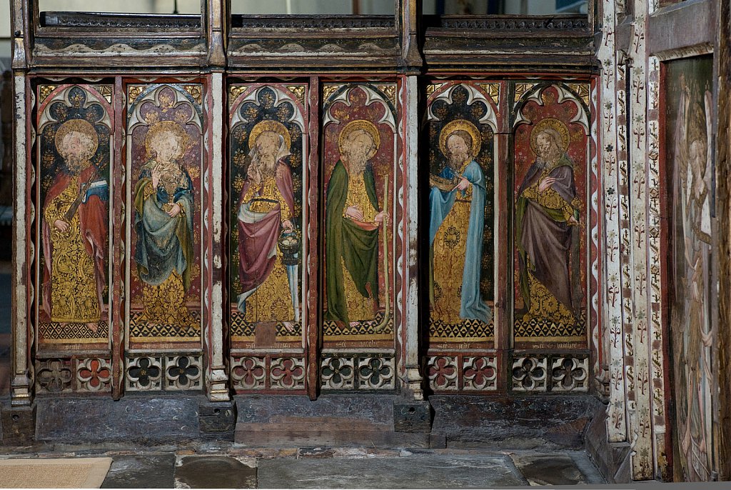  
The Rood screen & detail at St Helen's church, Ranworth, Norfolk, UK