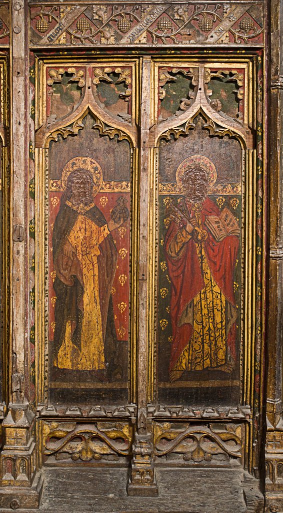  The rood screen and detail at St Botolphs Church, Trunch,Norfolk,UK