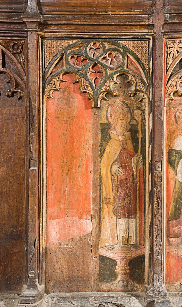 The rood screen and detail at the Church of Saint Peter & Saint Paul Barnham Broom, Norfolk,UK.