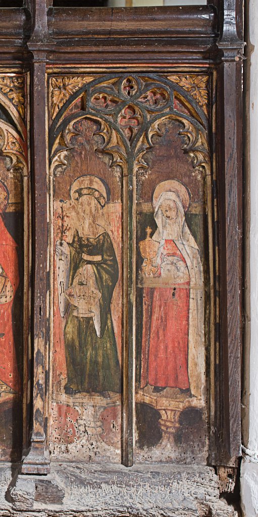 The rood screen and detail at the Church of Saint Peter & Saint Paul Barnham Broom, Norfolk,UK.