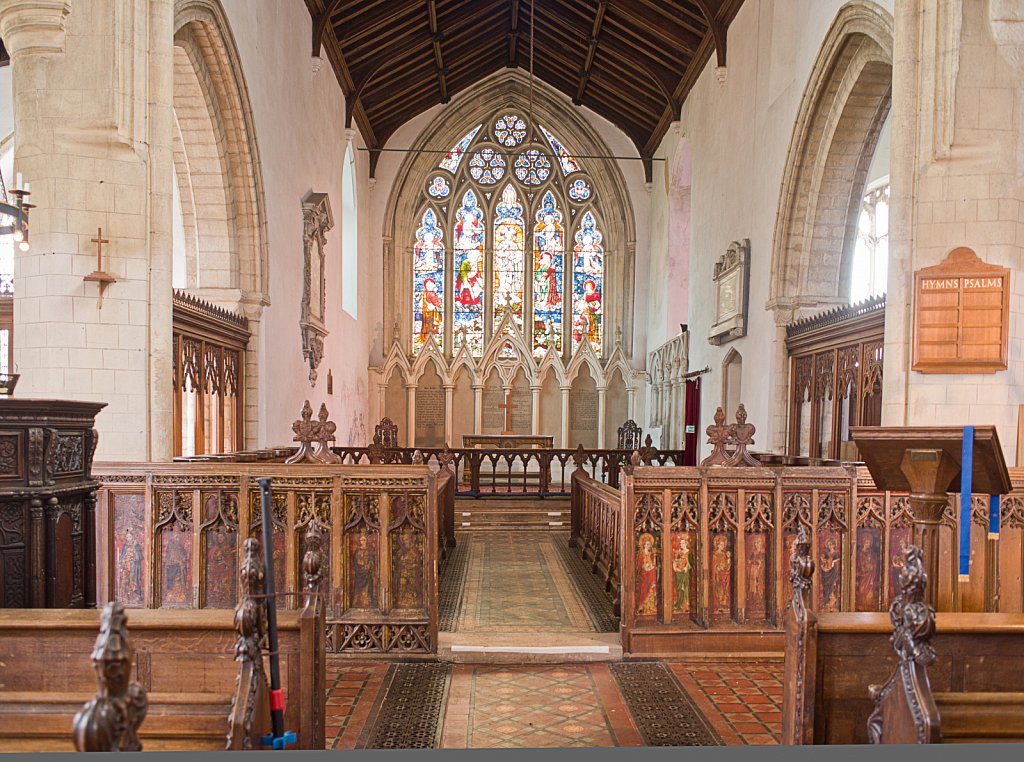  The rood screens at St Mary's Church, North Elmham, Norfolk,UK