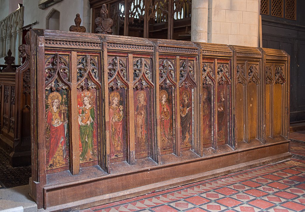  The rood screens at St Mary's Church, North Elmham, Norfolk,UK