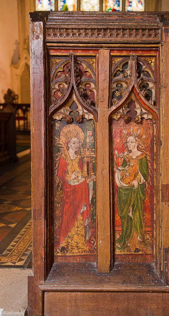  The rood screens at St Mary's Church, North Elmham, Norfolk,UK