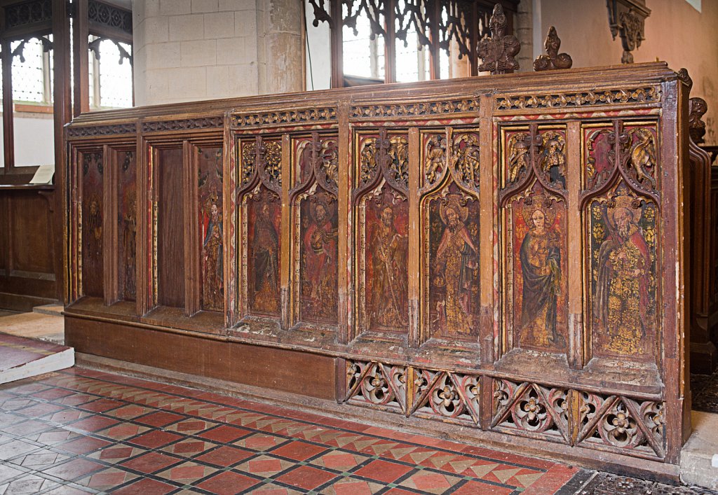  The rood screens at St Mary's Church, North Elmham, Norfolk,UK