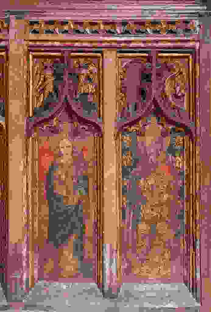  The rood screens at St Mary's Church, North Elmham, Norfolk,UK