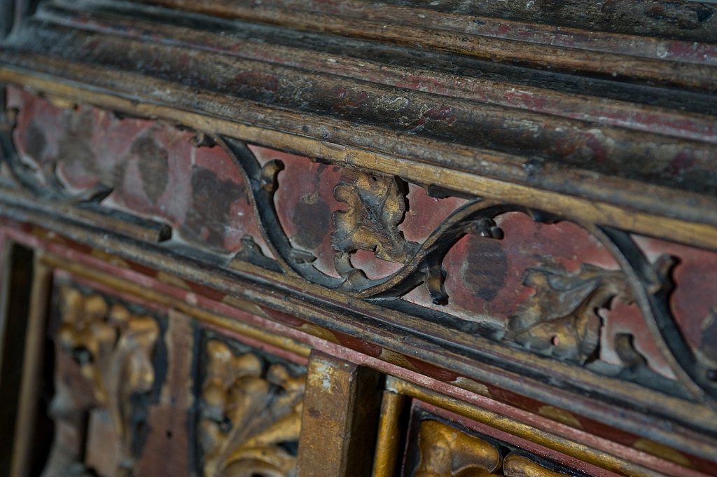 The Rood screen at Saint Mary the Virgin, Tunstead,UK