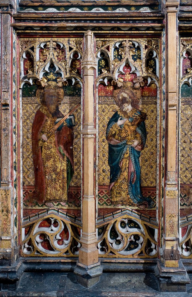   The rood screen and detail at St Edmund King & Martyr, Southwold, Suffolk,UK.