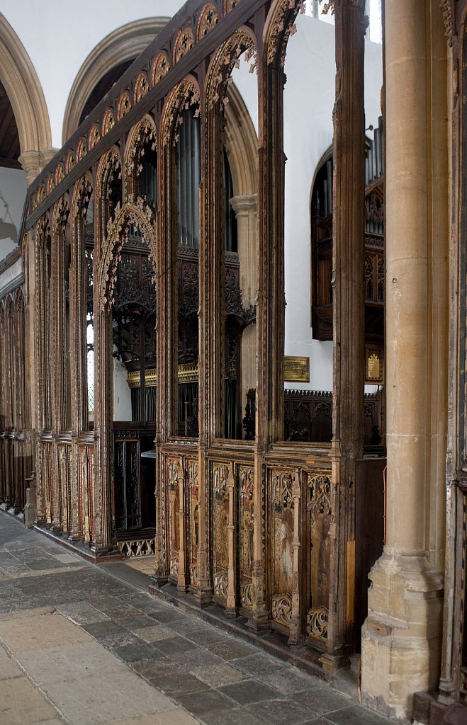   The rood screen and detail at St Edmund King & Martyr, Southwold, Suffolk,UK.